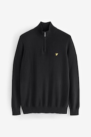 Lyle & Scott Black Cotton Merino Quarter Zip Jumper - Image 1 of 1