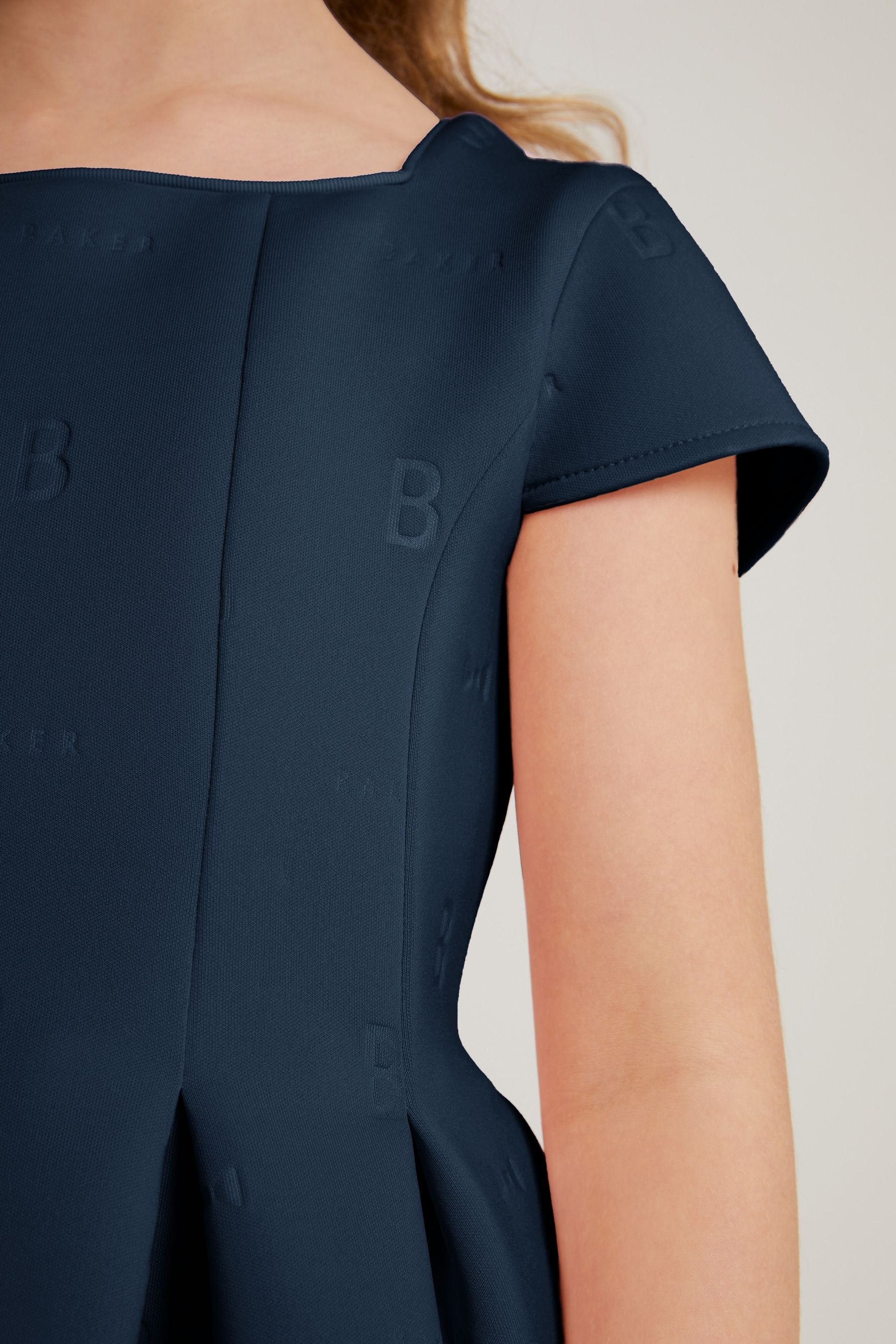Buy Baker by Ted Baker Navy Embossed Scuba Dress from Next Luxembourg