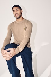 Lyle & Scott Natural Cotton Merino Crew Neck Jumper - Image 1 of 5