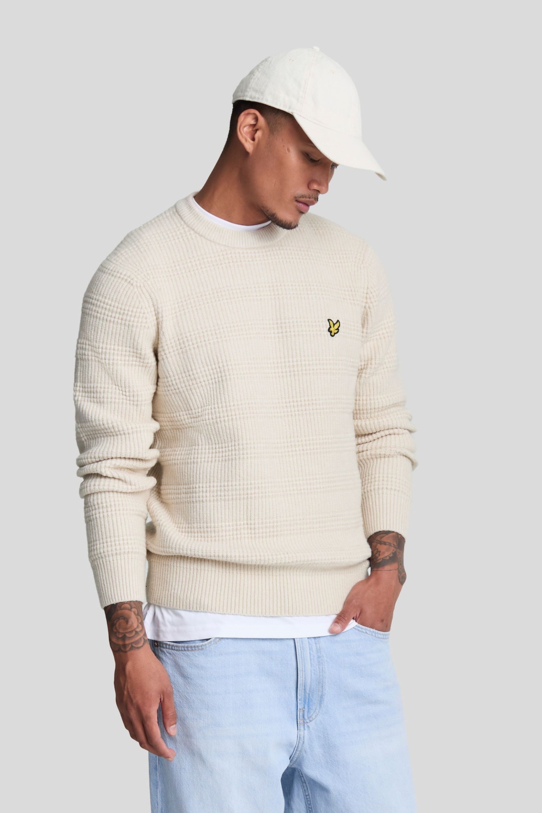 White waffle jumper 2025