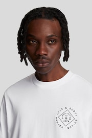 Lyle & Scott White Stamp 100% Cotton T-Shirt - Image 4 of 5