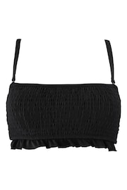 Pour Moi Black Free Spirit Strapless Shirred Bandeau Underwired Top - Image 5 of 6