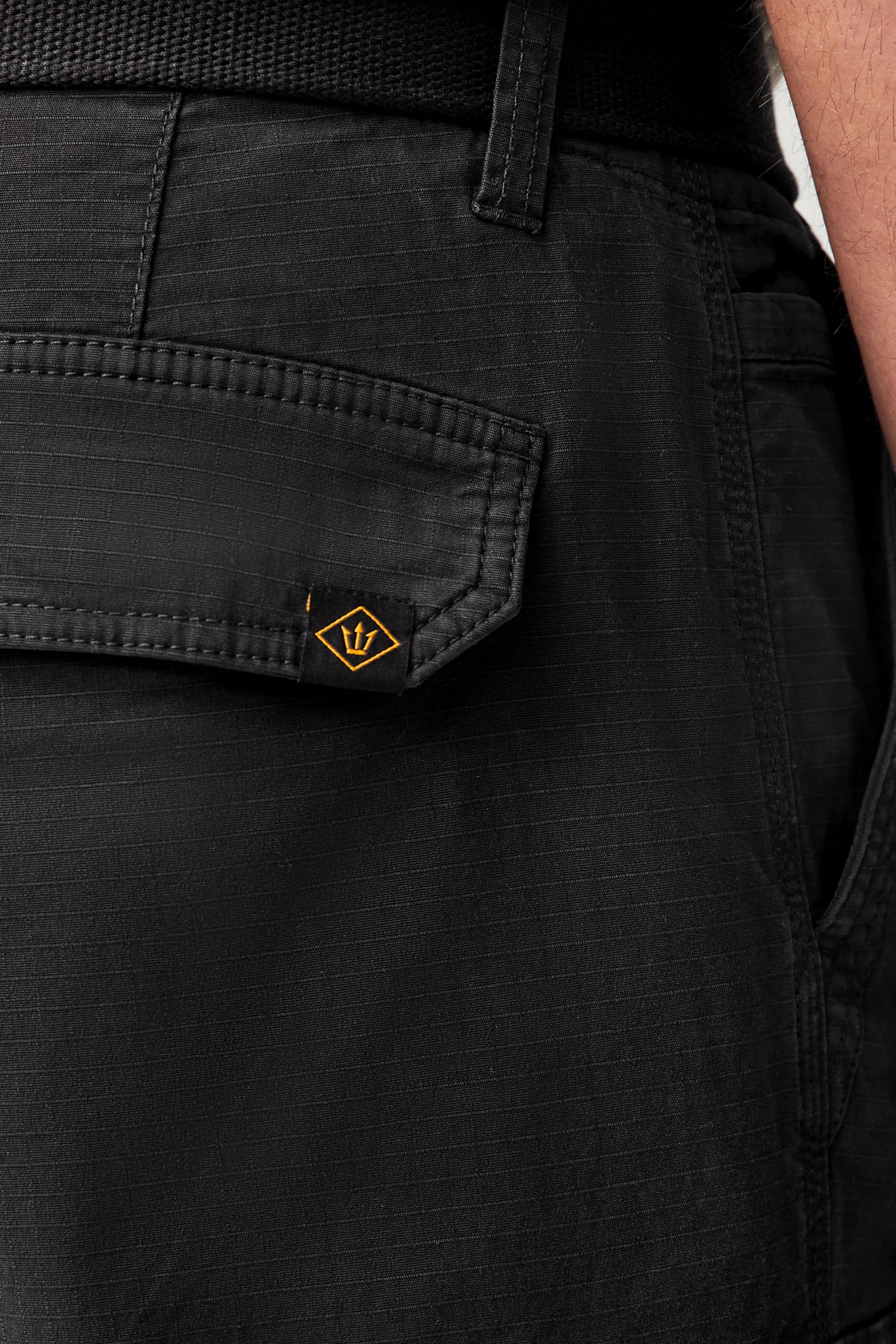 Black Belted Cargo Shorts - Image 5 of 10