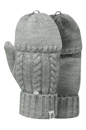 Tog 24 Grey Mid Marl Wilks Knitted Fingerless Gloves