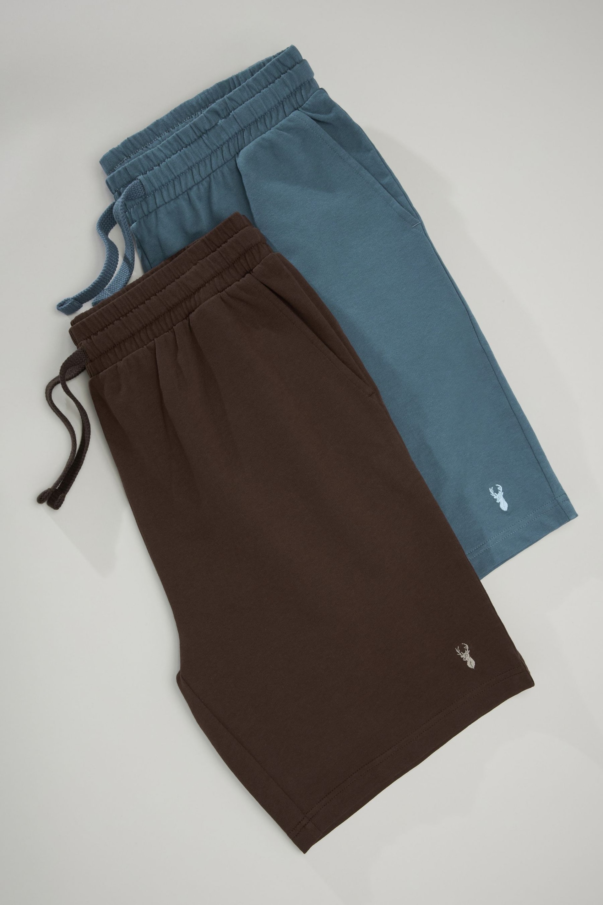 Blue/Brown Lightweight Jogger Shorts 2 Pack - Image 11 of 12