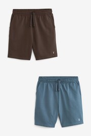 Blue/Brown Lightweight Jogger Shorts 2 Pack - Image 8 of 12