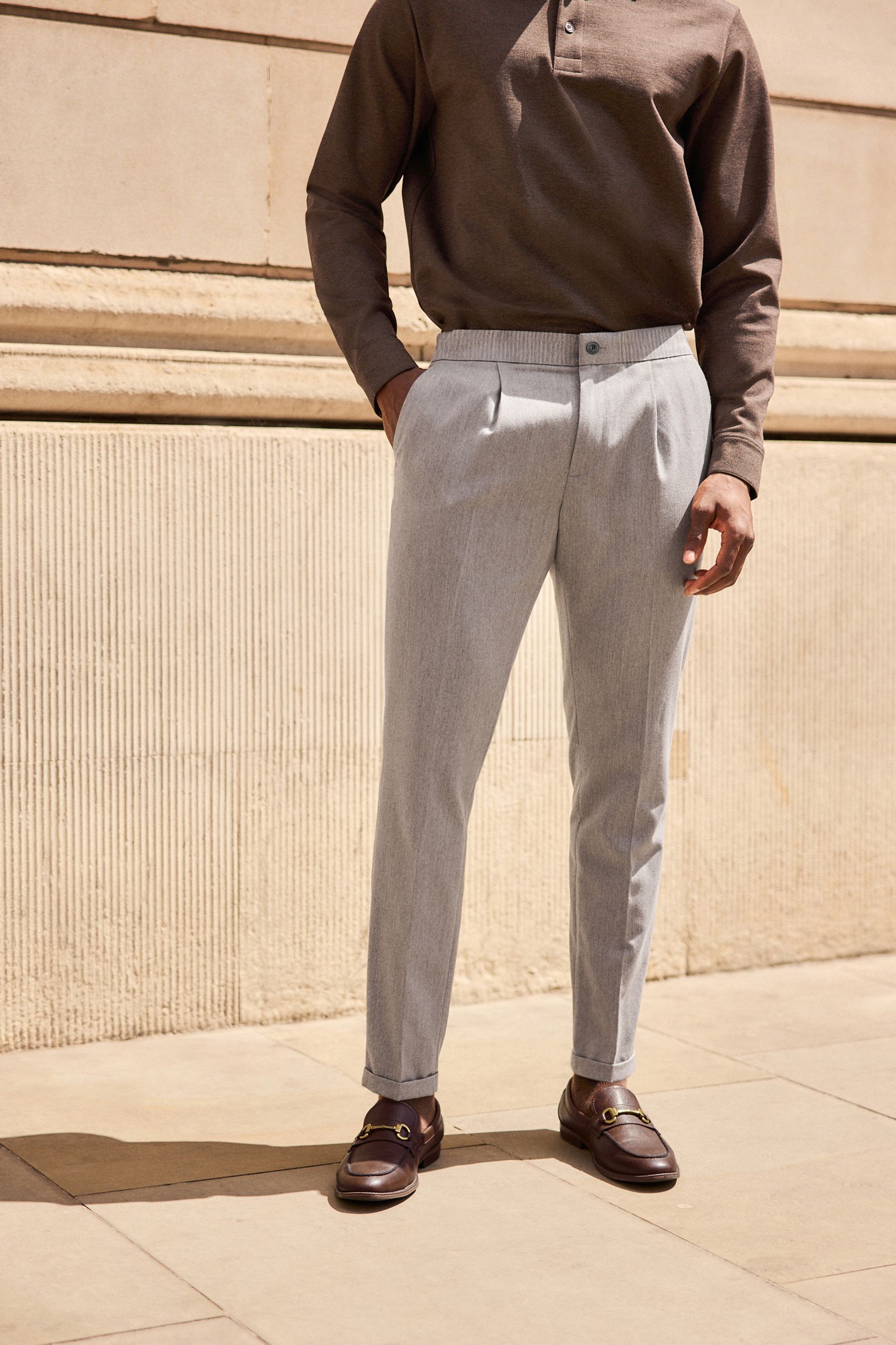 Buy Grey Smart Joggers Trousers from the Next UK online shop