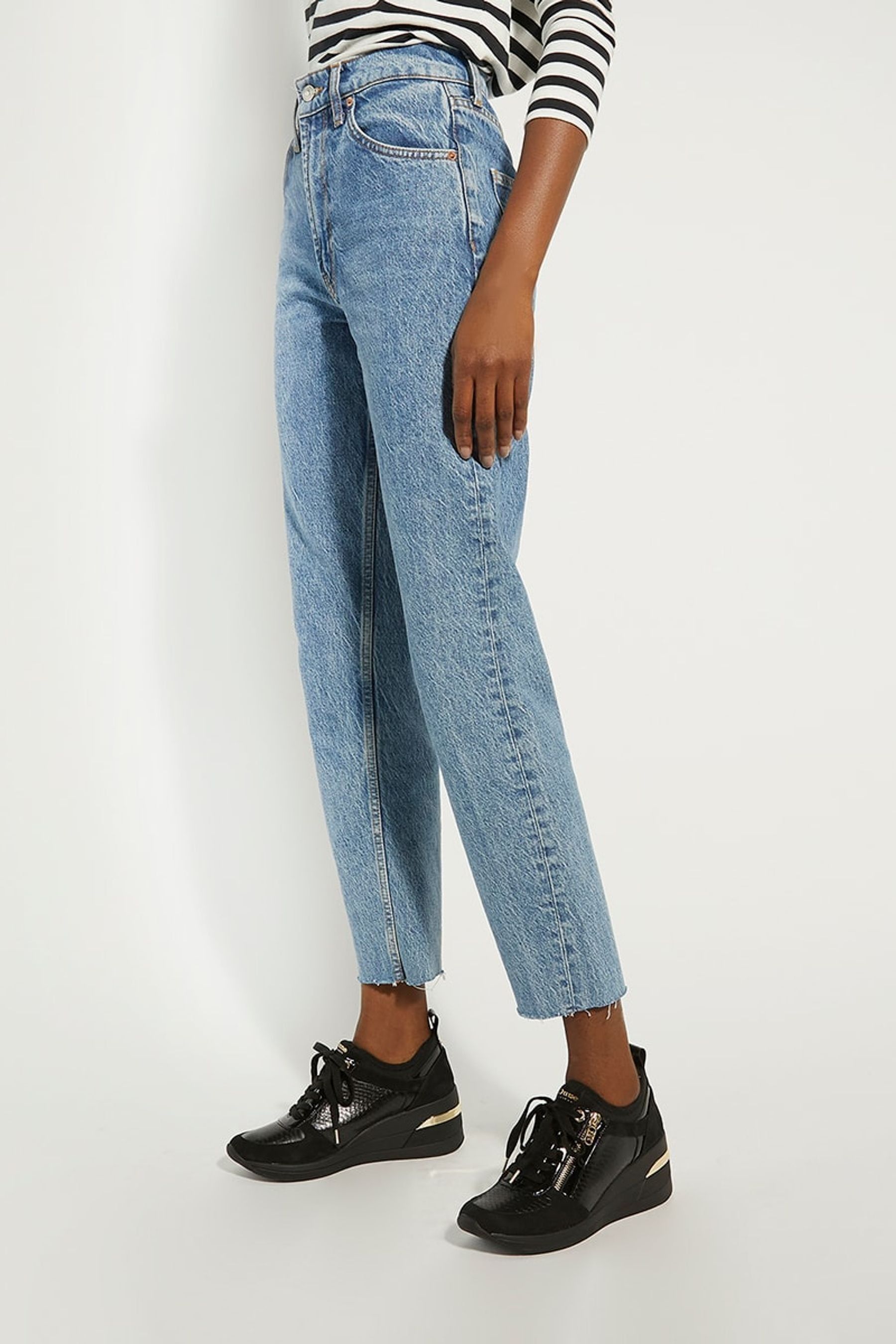 Buy Dune London Black Side Zip Eiline Wedge Trainers from Next Luxembourg
