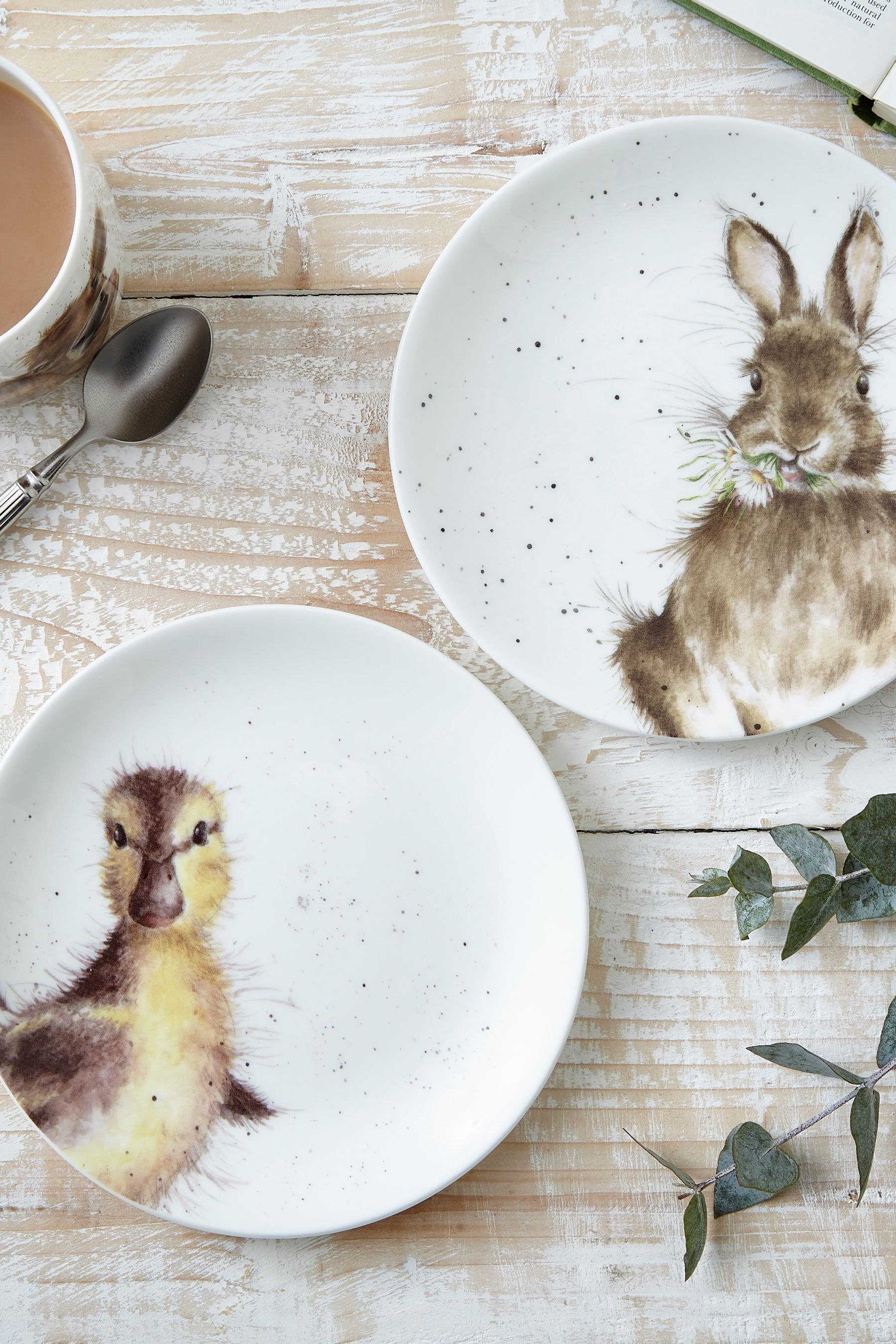 Buy Royal Worcester Wrendale Bunny Duckling Coupe Plates from Next Ireland