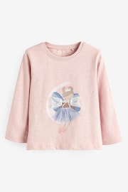 Pale Pink Pretty Mouse Long Sleeve T-Shirt (3mths-7yrs) - Image 1 of 3