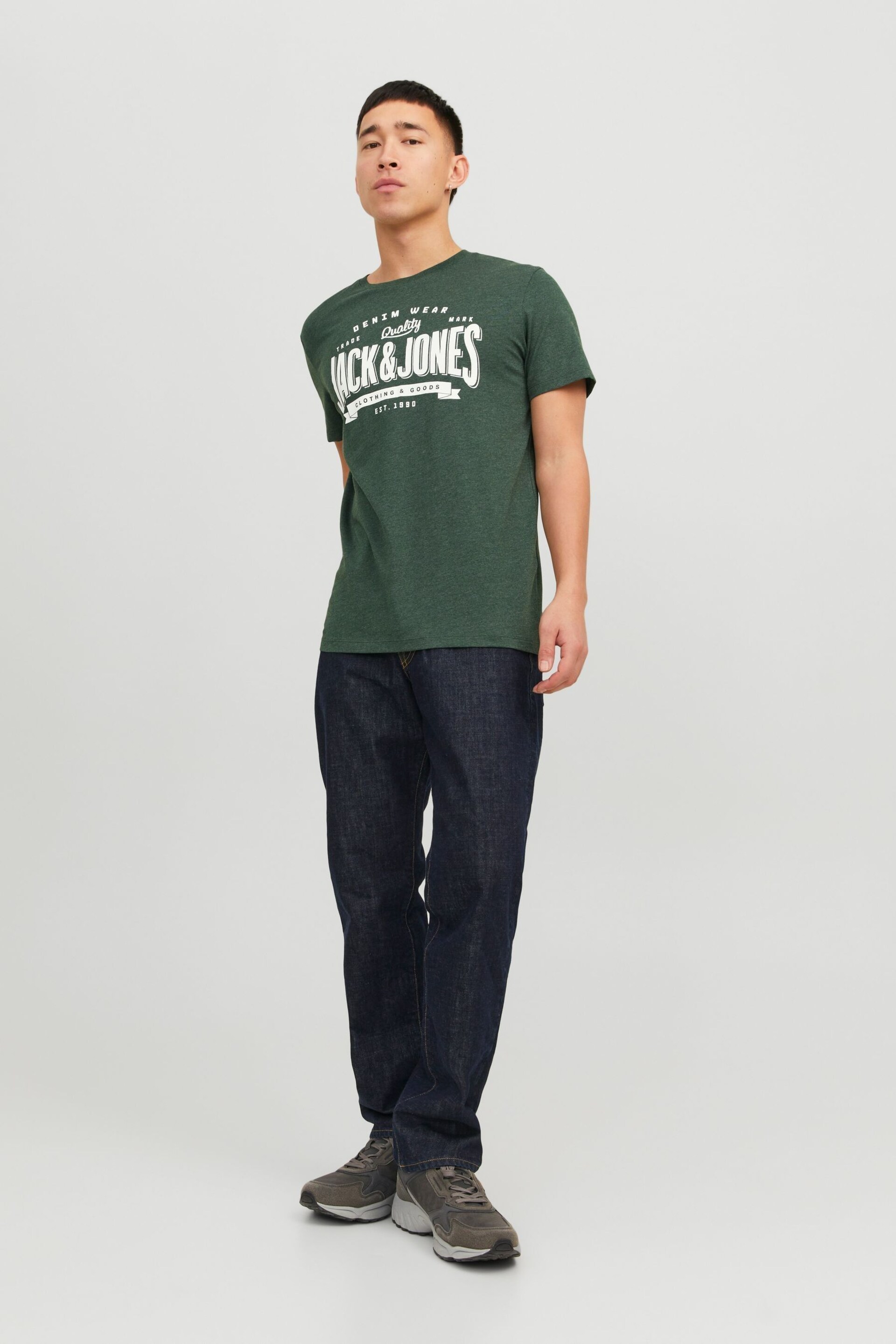 JACK & JONES Green Short Sleeve Logo T-Shirt - Image 2 of 5