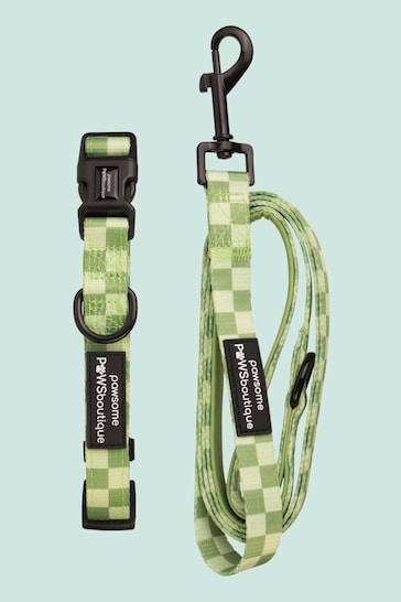 Pawsome Paws Boutique Dark Green Dog Collar And Lead Set