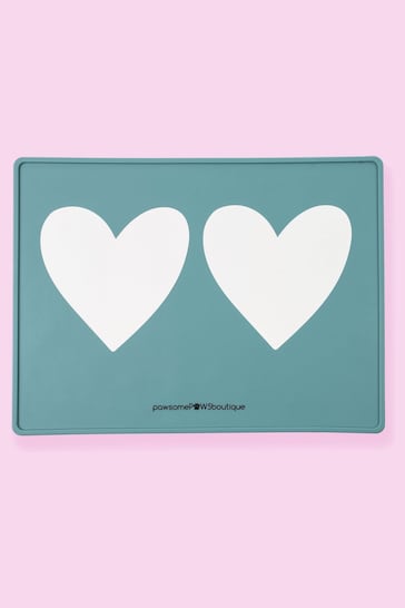 Pawsome Paws Boutique Teal Green Silicone Pet Placemat