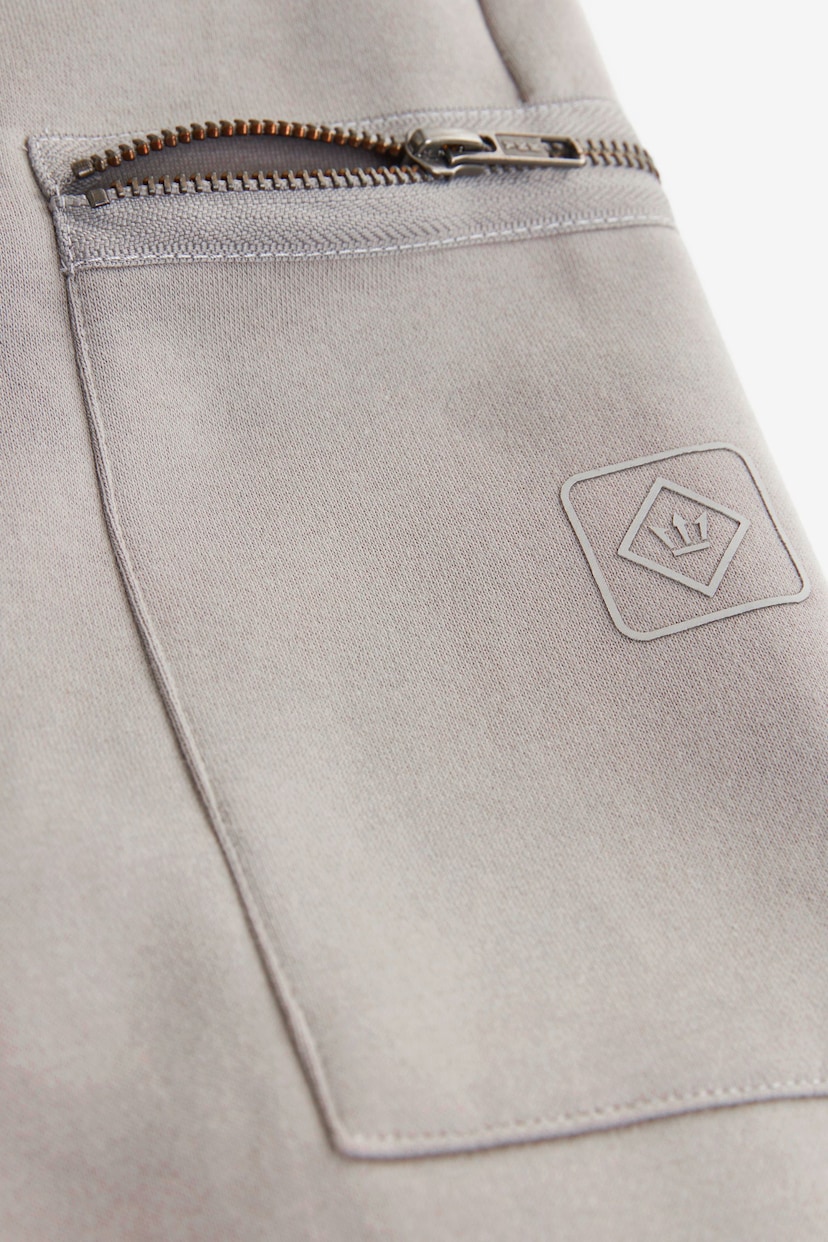 Grey Cotton Rich Cargo Utility Joggers - Image 10 of 12