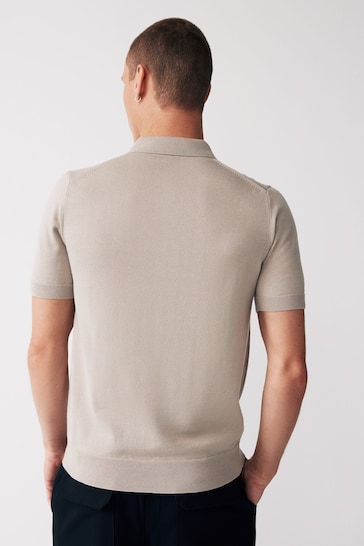 Fred Perry Merino Wool Blend Knitted Polo Shirt