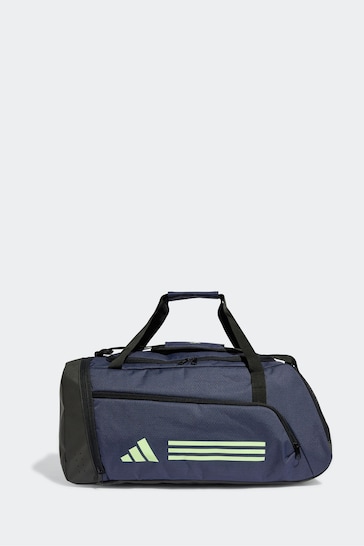 adidas Blue Essentials 3 Stripes Duffel Bag