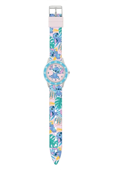 Peers Hardy Disney Lilo and Stitch Printed Blue Time Teacher Strap Watch