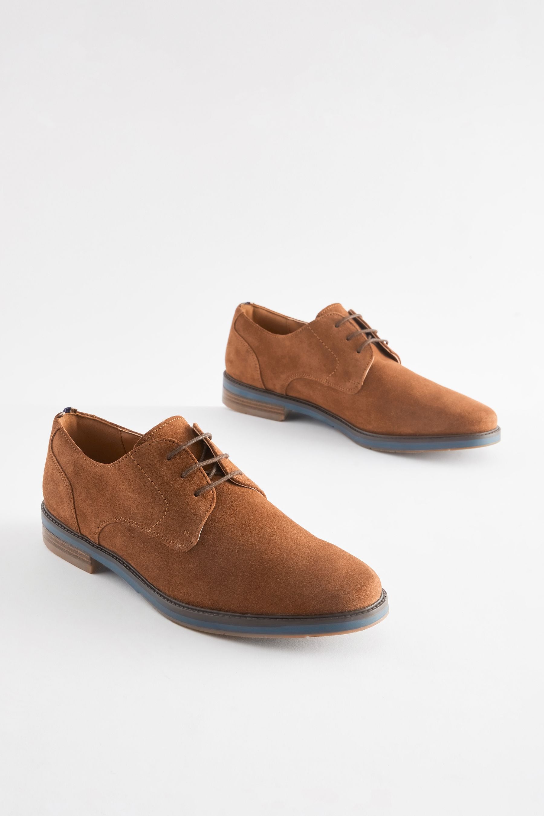 Tan Brown Suede Sole Derby Shoes