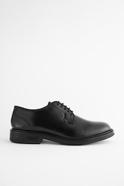 Black Leather Gloss Derby Shoes - Image 2 of 7