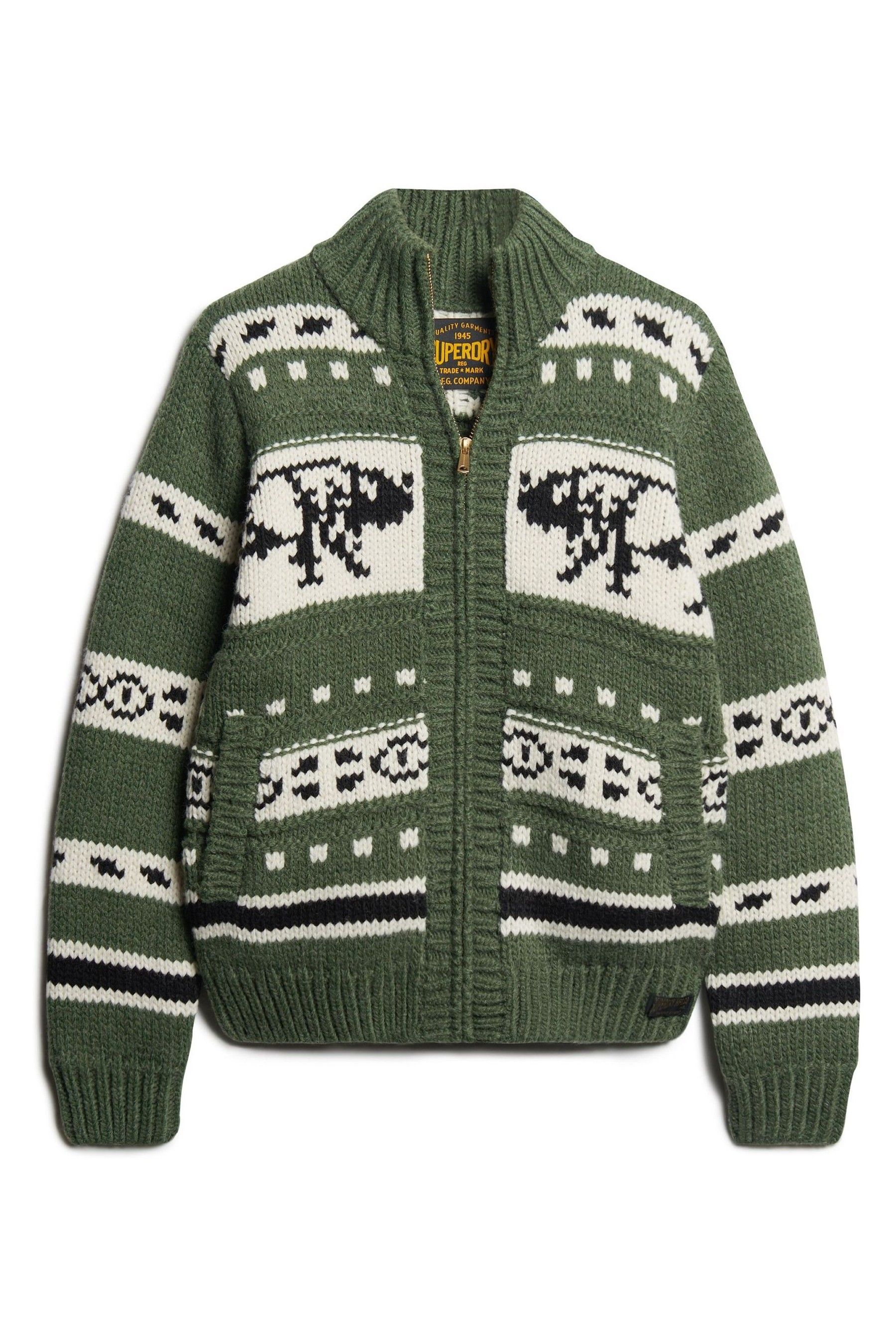 Superdry buffalo knit zip cardigan new arrivals