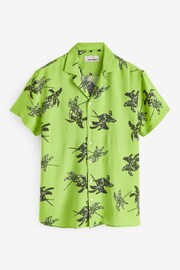 Blend Green Flower Printed Resort Short Sleeve Shirt - Image 1 of 1