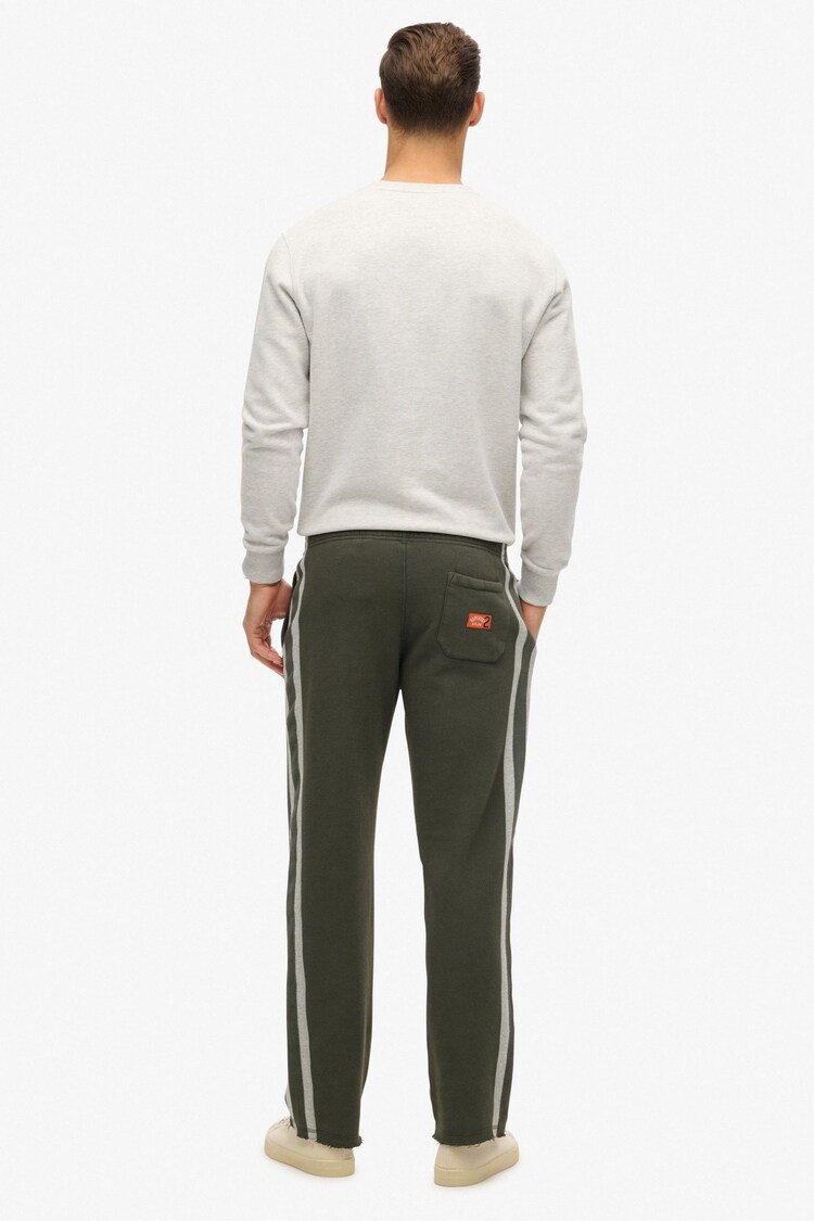 Superdry Dark Green/Athletic Grey Marl Essential Logo Straight Joggers - Image 2 of 7