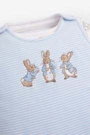 JoJo Maman Bébé Blue 2-Piece Peter Rabbit Baby Dungaree Set - Image 8 of 8