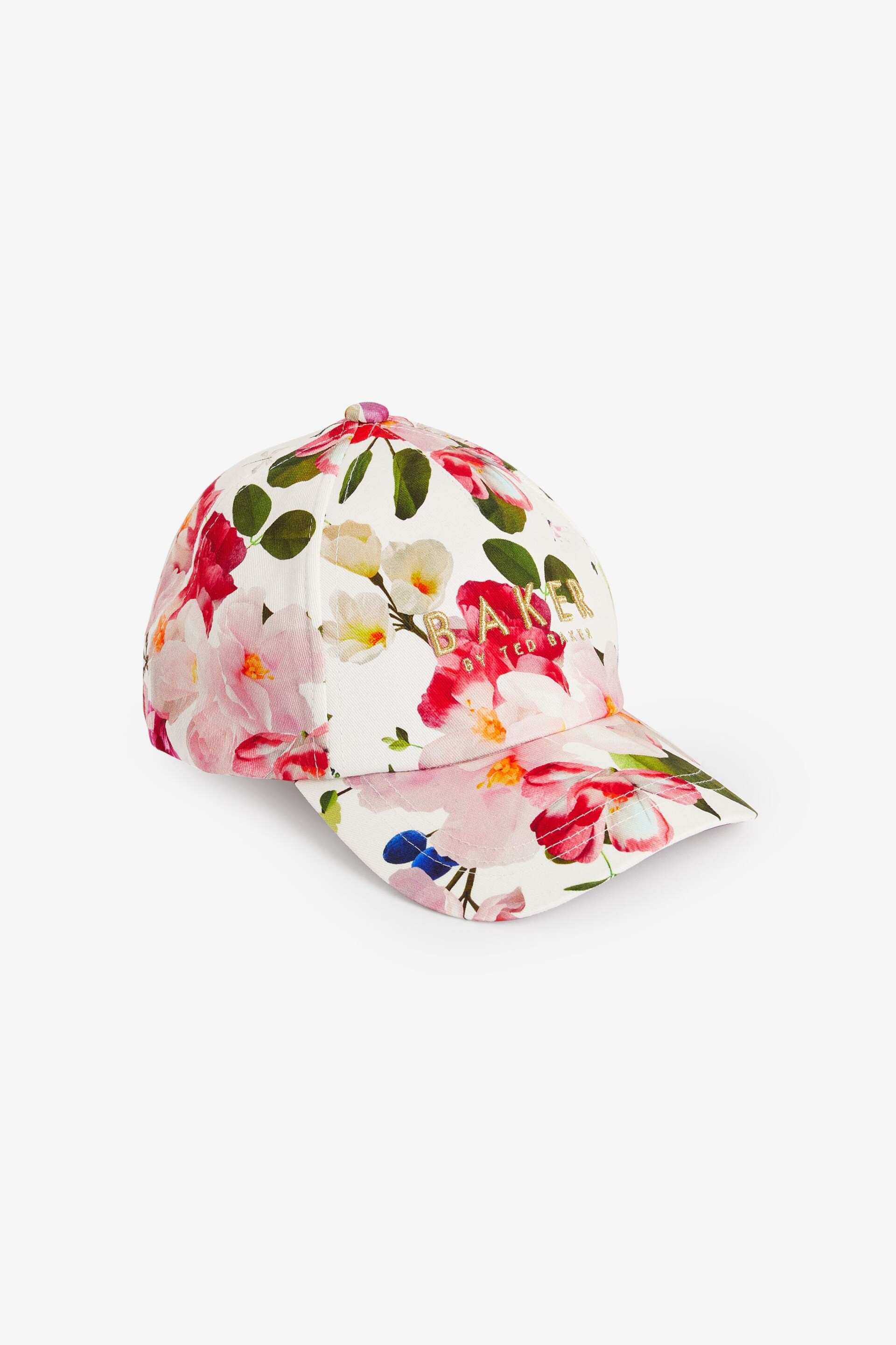 Baker by Ted Baker Girls Floral Twill Embroidered Baseball Cap - Image 1 of 6