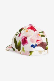 Baker by Ted Baker Girls Floral Twill Embroidered Baseball Cap - Image 6 of 6