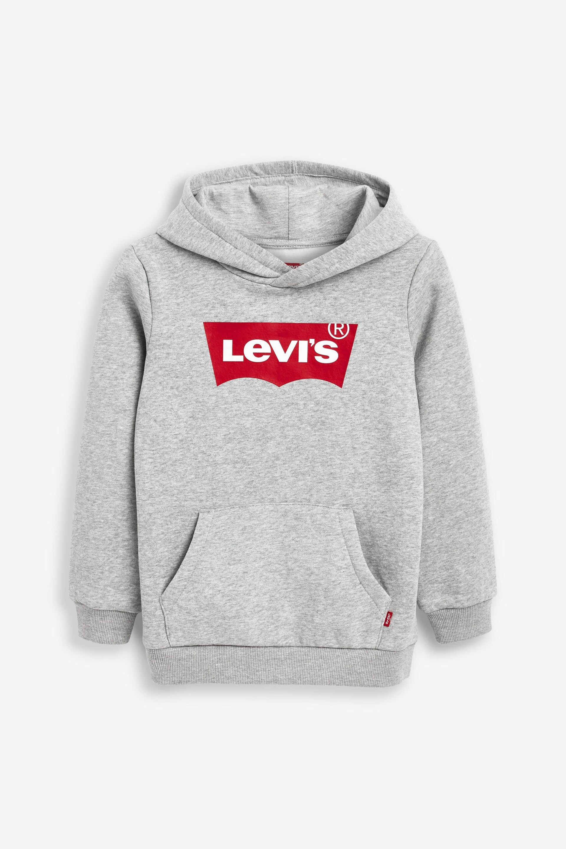 Levi's® Grey Batwing Logo Hoodie - Image 2 of 4