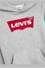 Levi's® Grey Batwing Logo Hoodie - Image 4 of 4