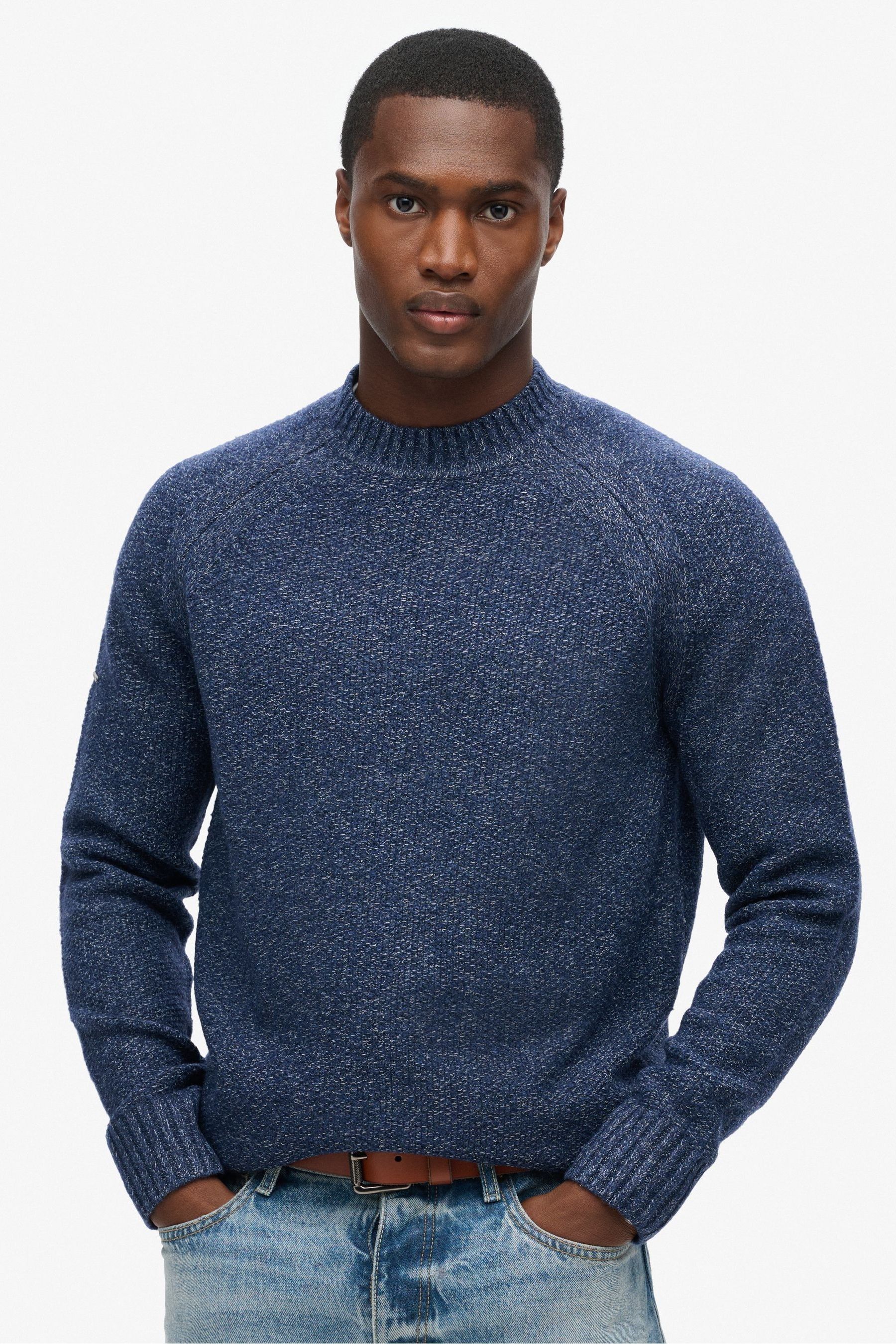 Buy Superdry Nautical Navy Chunky Raglan Jumper from Next Gibraltar