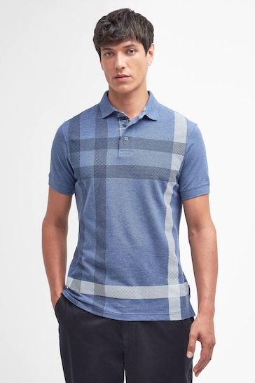 Barbour® Blue Blaine Check Polo Shirt
