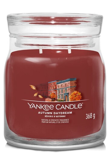 Yankee Candle Cream Signature Medium Jar Autumn Daydream Scented Candle