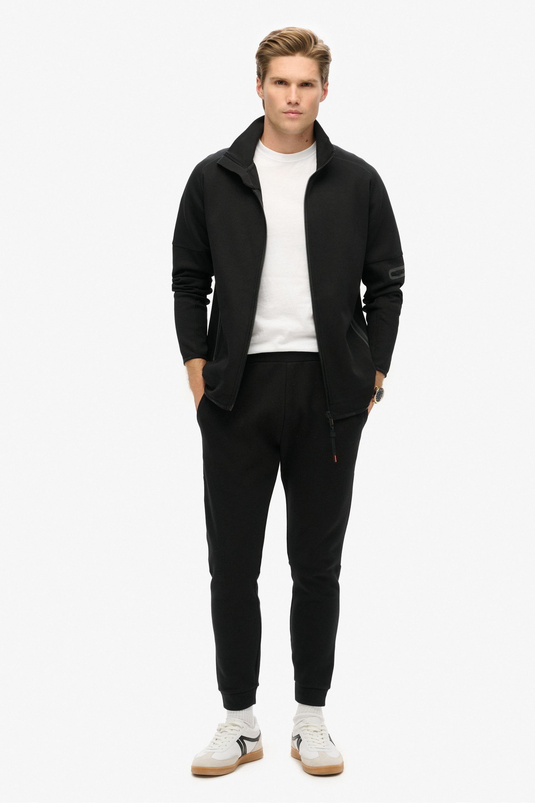 Superdry black joggers sales