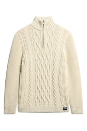 Superdry Jacob Cable Knit Half Zip Jumper - 圖片 5，共 5