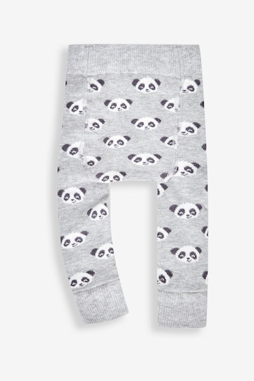 JoJo Maman Bébé Grey Panda Knitted Leggings