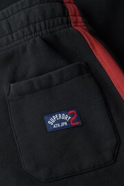 Superdry Black/Rich Burgundy Essential Logo Straight Joggers - Image 6 of 6