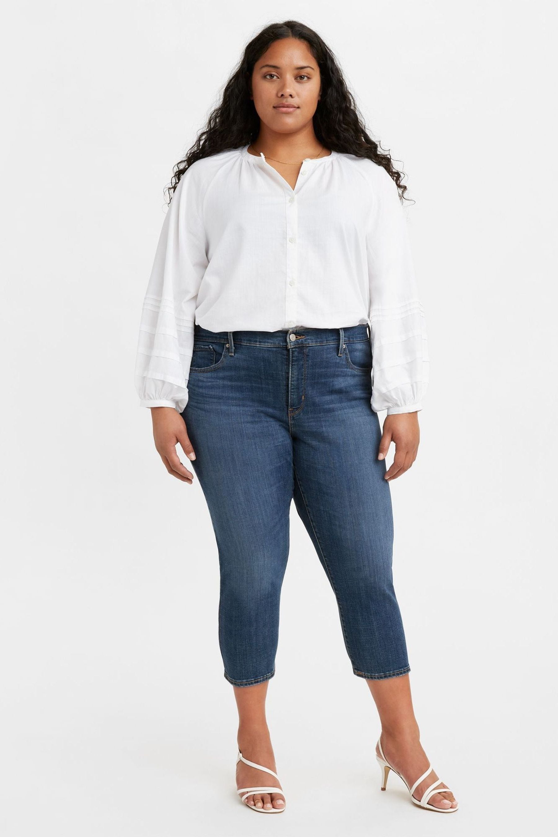 Curve enhancing jeans top