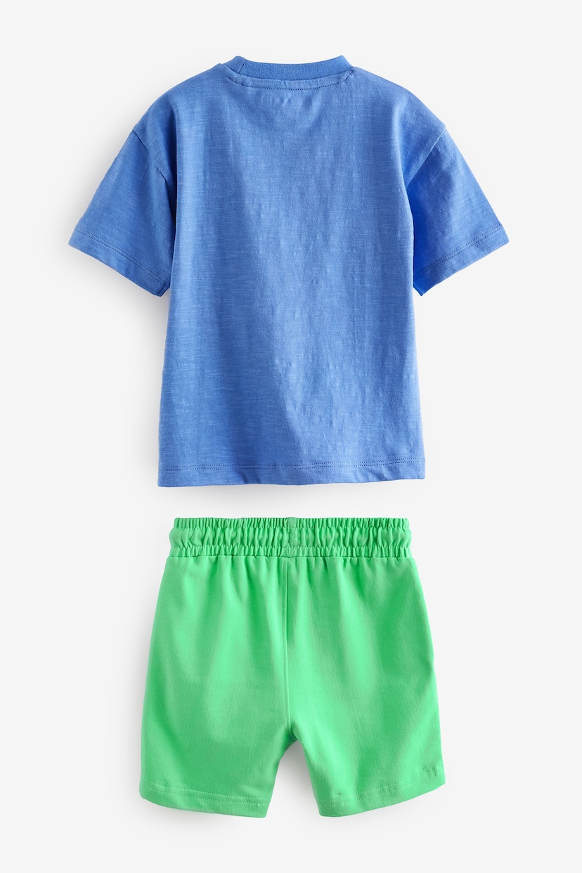 Blue/Green T-Shirt And Shorts Set (3mths-7yrs) - Image 5 of 6