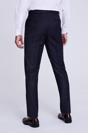 MOSS Regular Fit Navy Blue Check Trousers - Image 2 of 3