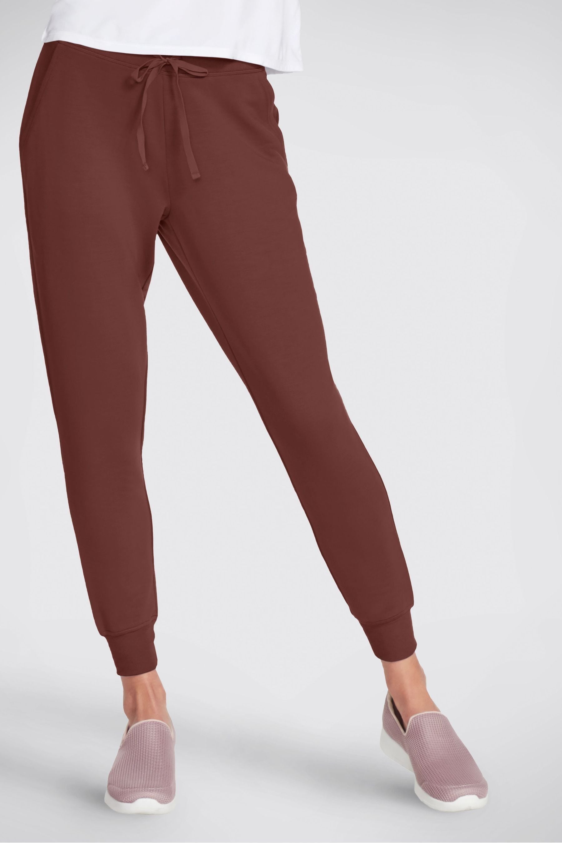 Skechers sweatpants womens red discount