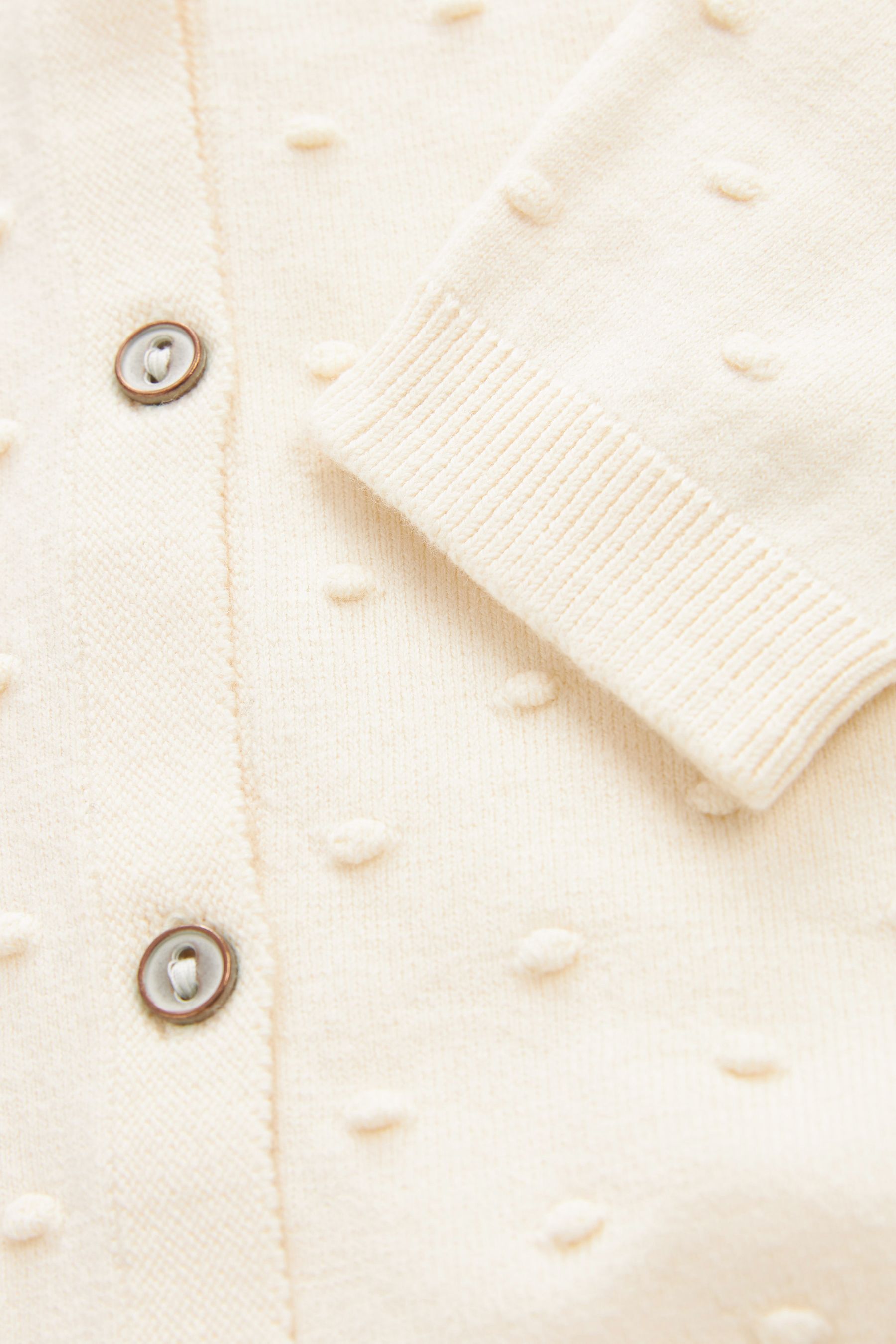 White bobble cardigan outlet