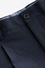 Navy Seersucker Suit: Trousers - Image 6 of 8