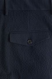 Navy Relaxed Fit Seersucker Suit Trousers - Image 7 of 8