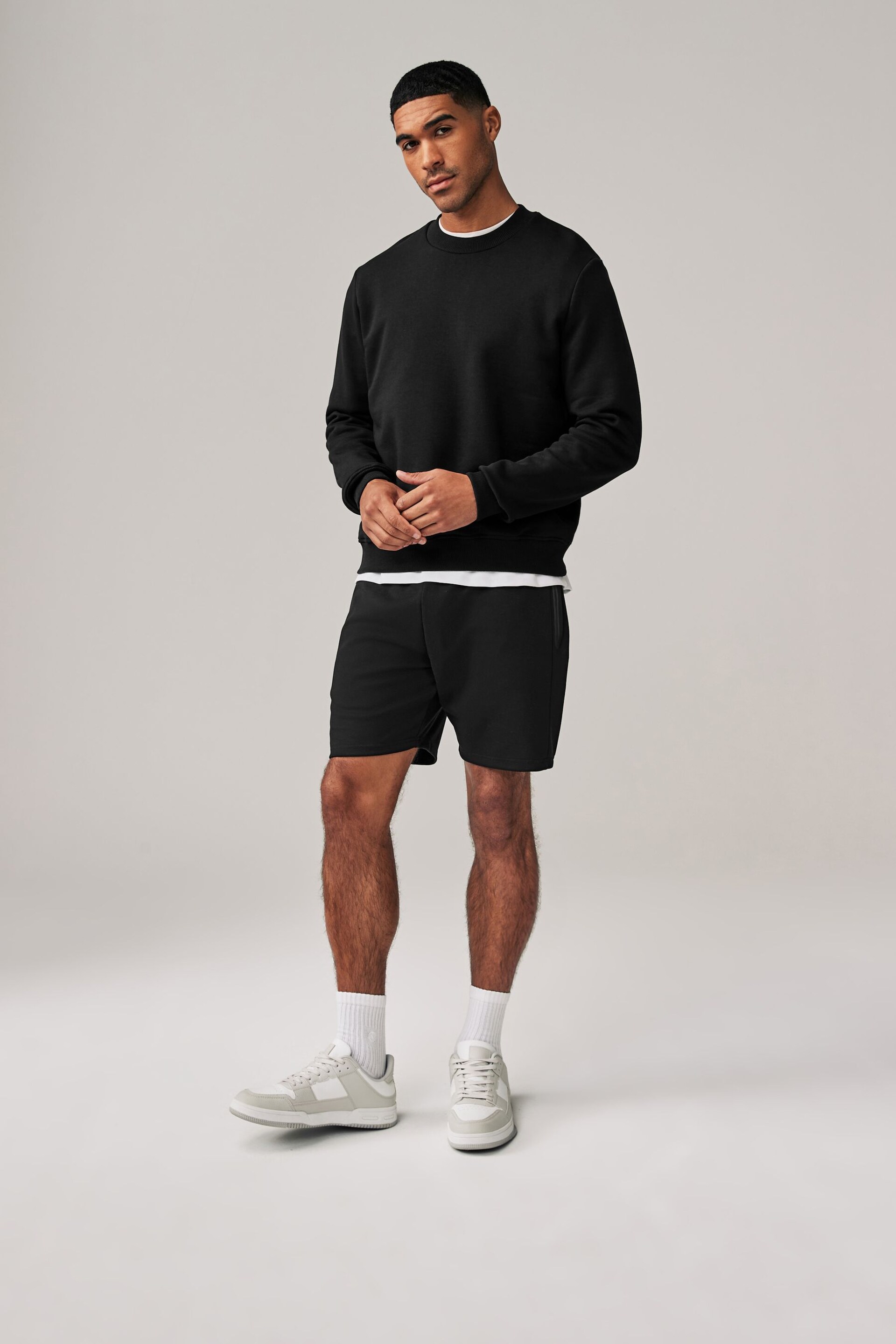 Black Athleisure Shorts - Image 3 of 11