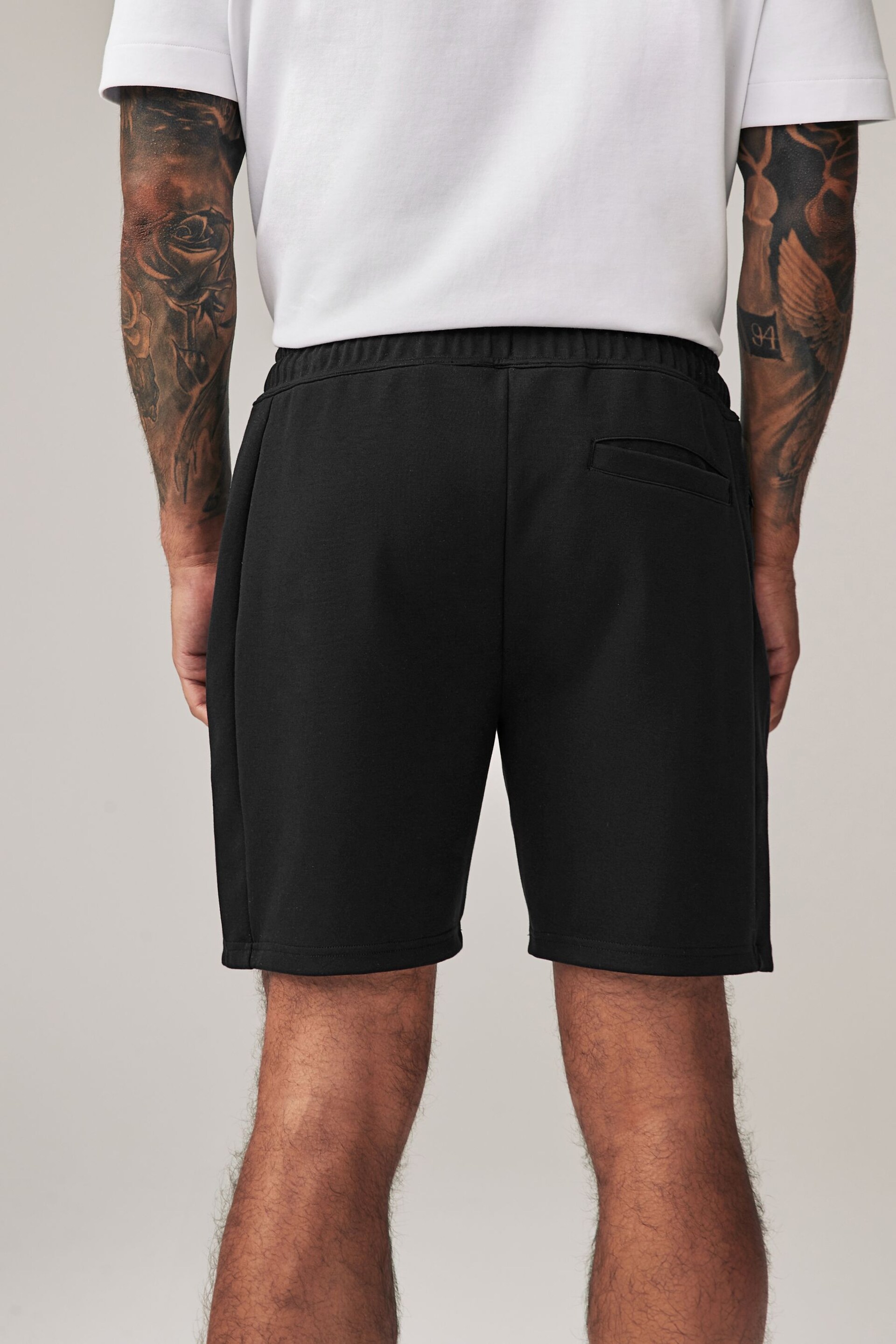 Black Athleisure Shorts - Image 4 of 11