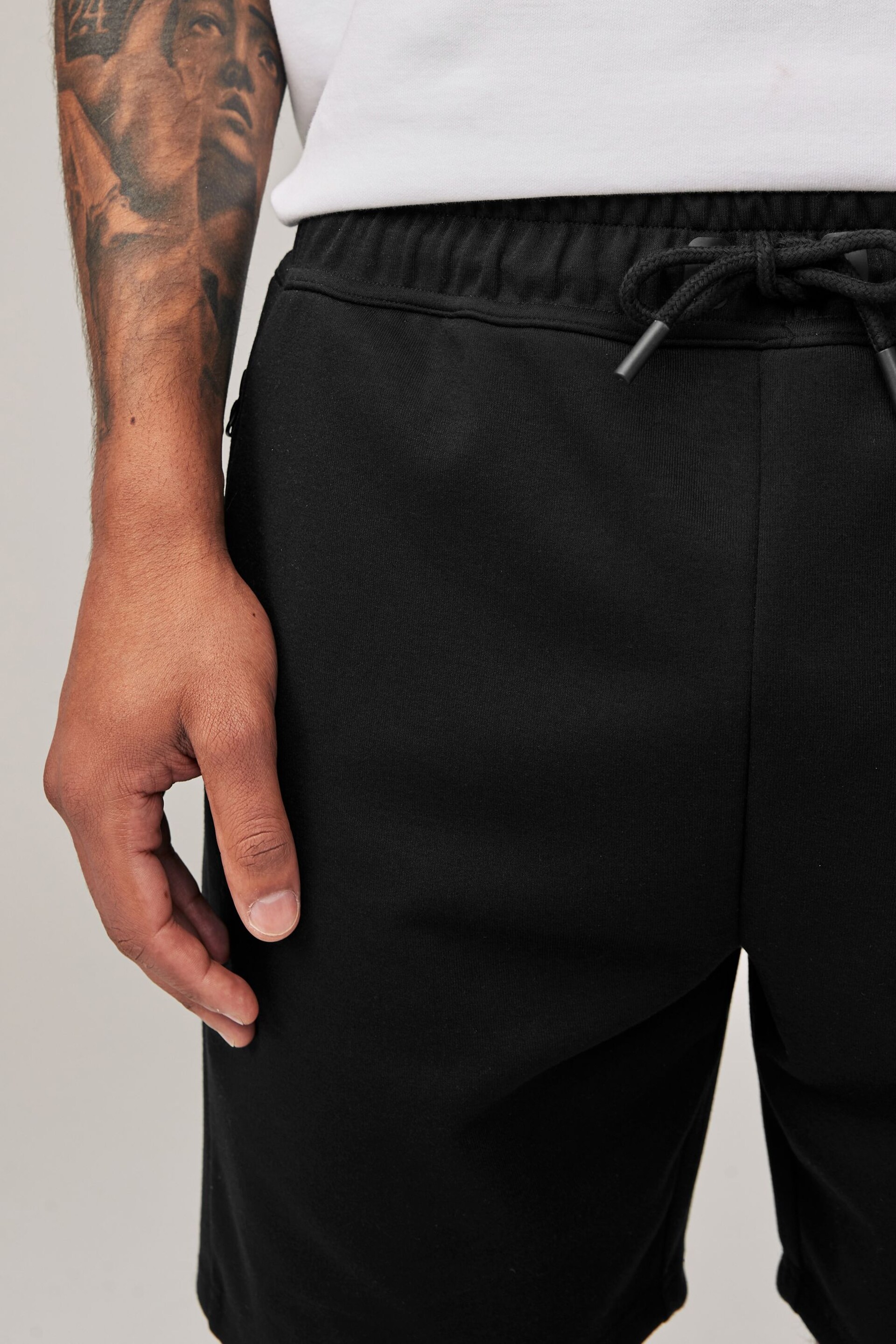 Black Athleisure Shorts - Image 5 of 11