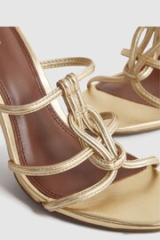 Reiss Gold Hallie Metallic Strappy Open-Toe Heels - Image 5 of 5