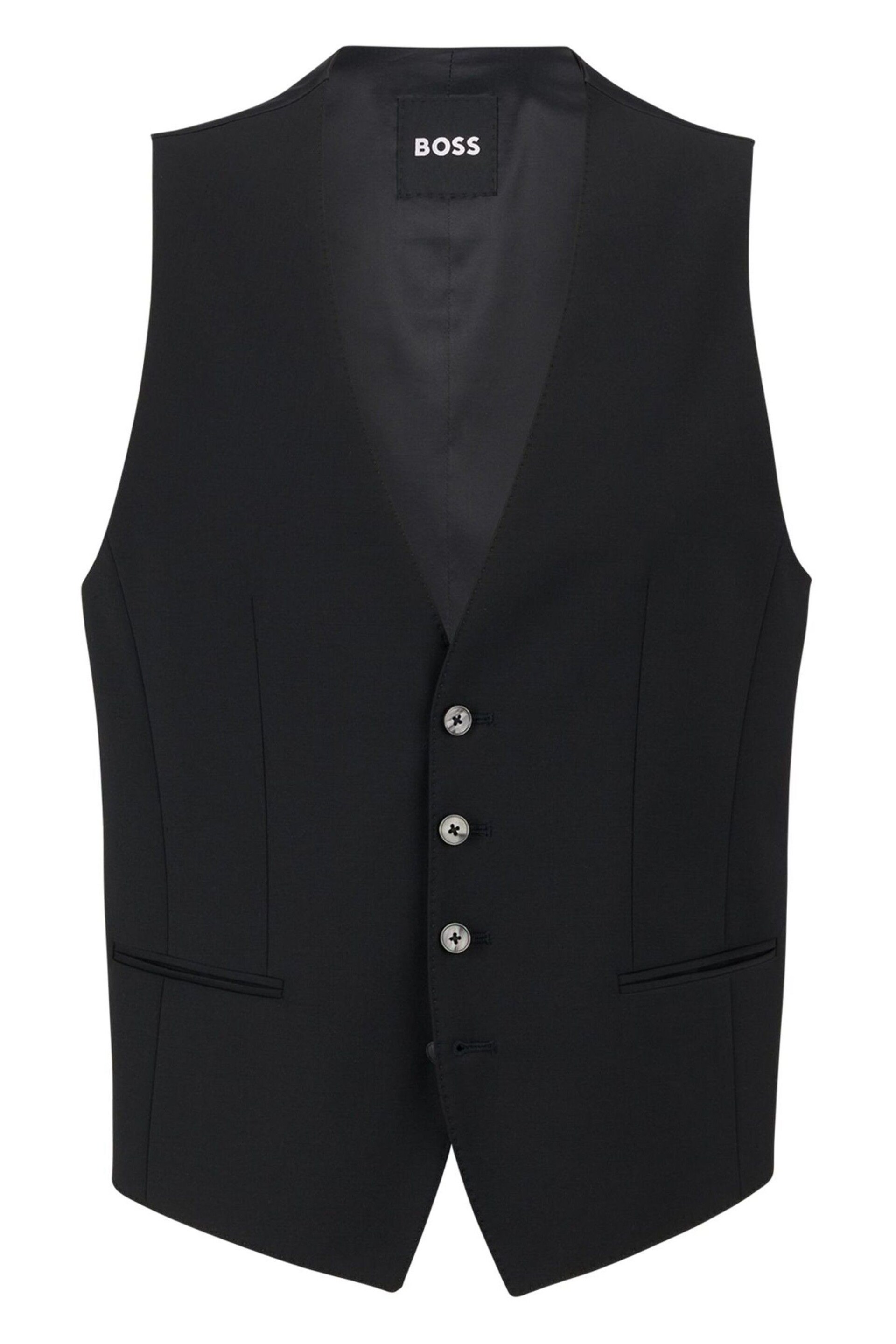 BOSS Black Slim Fit Wool Blend Waistcoat - Image 5 of 5